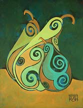 GeoCubist Pear Painting